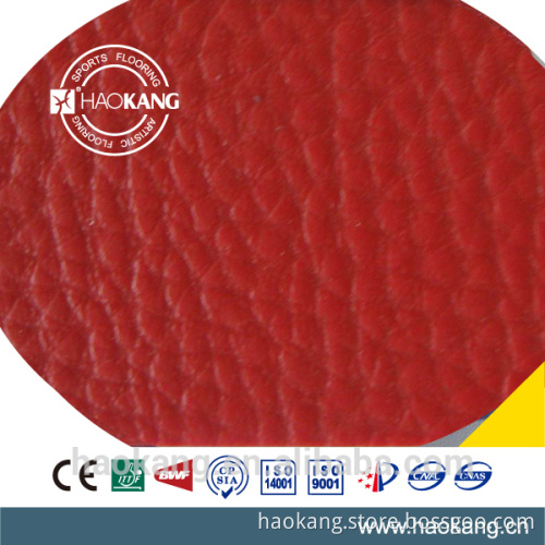 4.5mm Lichi pattern red table tennis courts flooring mat